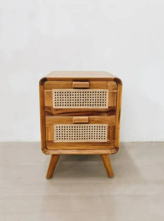 Dhamar Drawer Teak Side Table