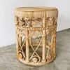 Peacock Rattan Stool / Side Table
