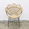 Petals Rattan Chair with metal leg