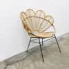 Petals Rattan Chair with metal leg