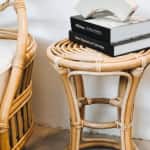 Ivory Rattan Stool
