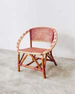 Kids Red Rattan Chair