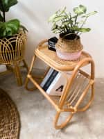 Magazine Rattan Side Table