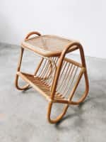 Magazine Rattan Side Table