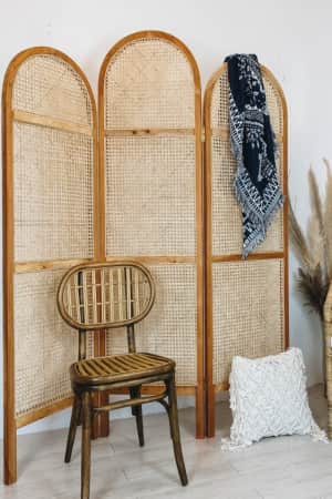 Anindya 3 Panel Rattan Partition