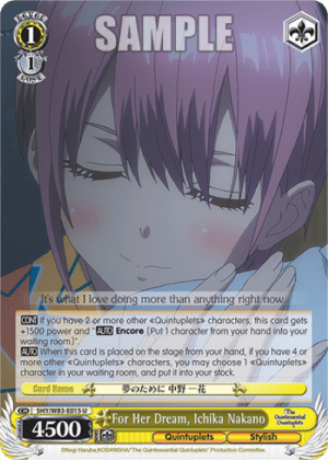 For Her Dream, Ichika Nakano