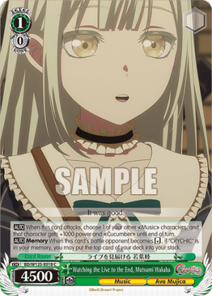 Watching the Live to the End, Mutsumi Wakaba