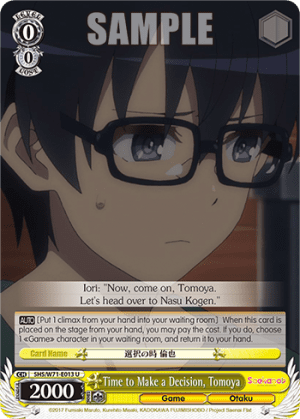 Time to Make a Decision, Tomoya