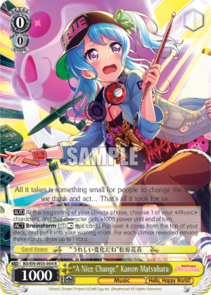 "A Nice Change" Kanon Matsubara