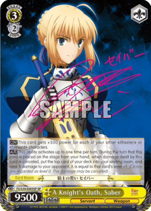 A Knight's Oath, Saber