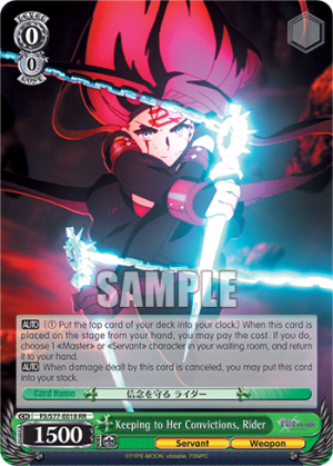 Keeping to Her Convictions, Rider