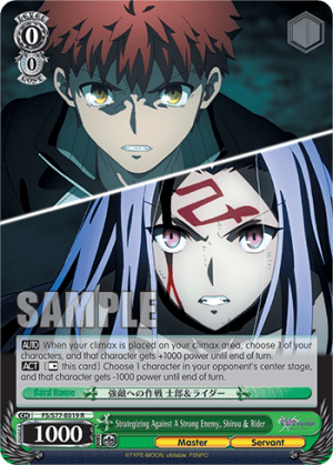Strategizing Against A Strong Enemy, Shirou & Rider