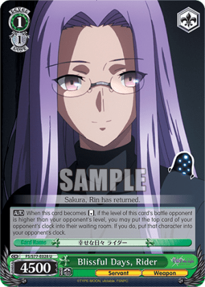 Blissful Days, Rider