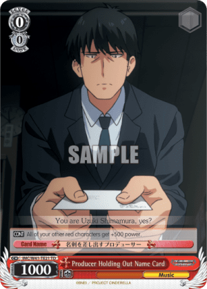 Producer Holding Out Name Card