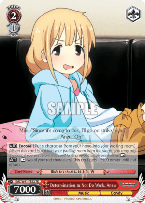 Determination to Not Do Work, Anzu