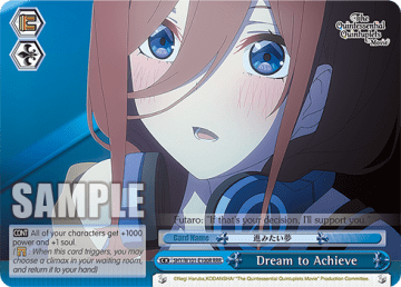 Dream to Achieve #5HY/W101-E100R — The Quintessential Quintuplets Movie