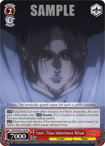 Ymir: Titan Inheritance Ritual #AOT/SX04-116 — Attack On Titan: Final Season