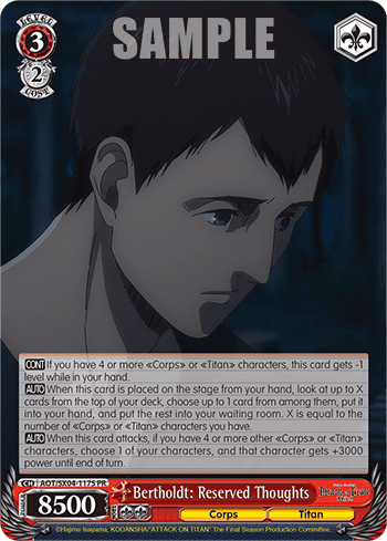 Bertholdt: Reserved Thoughts (Holo) #AOT/SX04-117S — Attack On Titan: Final Season
