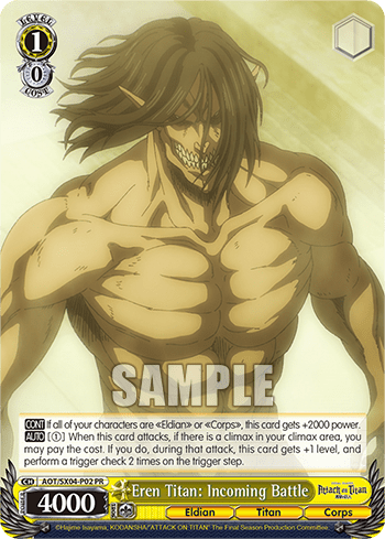 Eren Titan: Incoming Battle #AOT/SX04-P02 — Attack On Titan: Final Season