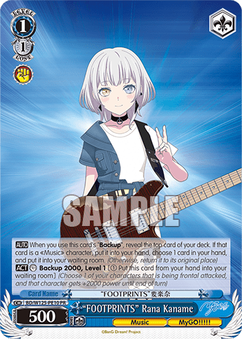 “FOOTPRINTS” Rana Kaname #BD/W125-PE10 — Booster Pack MyGO!!!!! × Ave Mujica