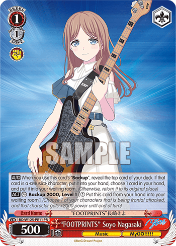 “FOOTPRINTS” Soyo Nagasaki #BD/W125-PE11 — Booster Pack MyGO!!!!! × Ave Mujica