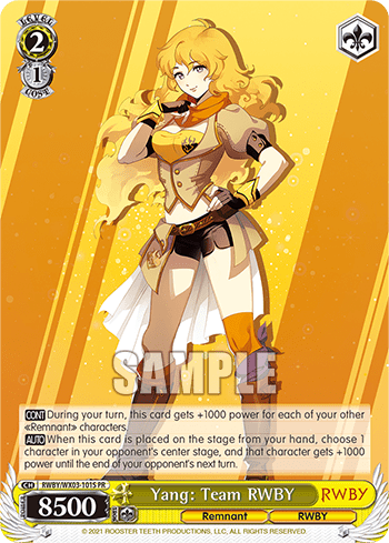Yang: Team RWBY #RWBY/WX03-101 — RWBY