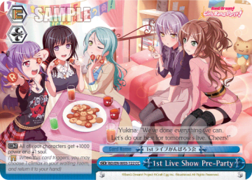 1st Live Show Pre-Party #BD/EN-W03-122 — BanG Dream! Girls Band Party! MULTI LIVE