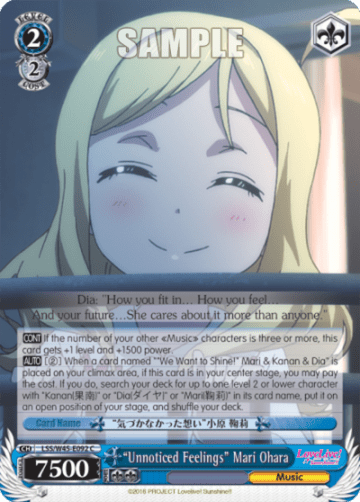 "Unnoticed Feelings" Mari Ohara #LSS/W45-E092 — Love Live! Sunshine!!