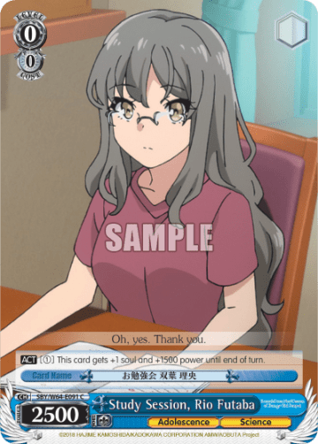 Study Session, Rio Futaba #SBY/W64-E091 — Rascal Does Not Dream of Bunny Girl Senpai