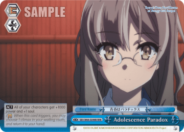 Adolescence Paradox #SBY/W64-E098R — Rascal Does Not Dream of Bunny Girl Senpai
