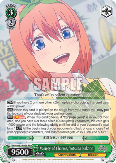 Variety of Charms, Yotsuba Nakano (5HY/W83-E028) — The Quintessential Quintuplets