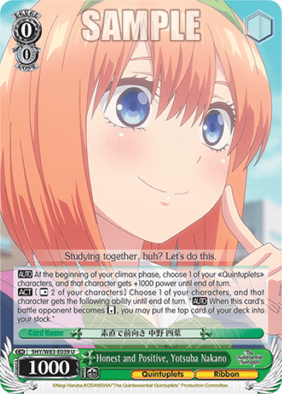 Honest and Positive, Yotsuba Nakano (5HY/W83-E039) — The Quintessential Quintuplets