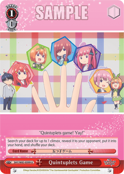 Quintuplets Game (5HY/W83-E099) — The Quintessential Quintuplets