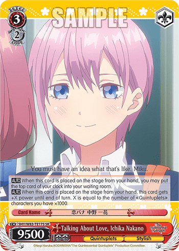 Talking About Love, Ichika Nakano (Holo) (5HY/W83-TE17S) — The Quintessential Quintuplets
