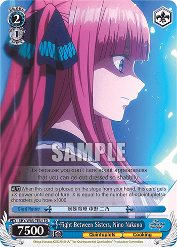 Fight Between Sisters, Nino Nakano (5HY/W83-TE34) — The Quintessential Quintuplets