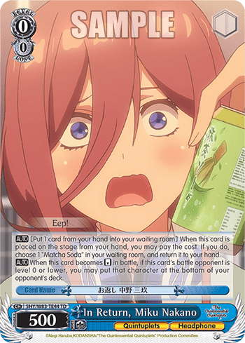 In Return, Miku Nakano (5HY/W83-TE44) — The Quintessential Quintuplets