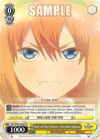 Face of Her Sisters, Yotsuba Nakano (5HY/W83-TE56) — The Quintessential Quintuplets
