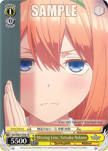 Missing Line, Yotsuba Nakano (5HY/W83-TE58) — The Quintessential Quintuplets