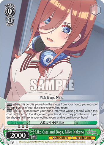 Like Cats and Dogs, Miku Nakano (5HY/W90-E029) — The Quintessential Quintuplets 2