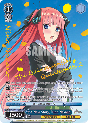 A New Story, Nino Nakano (Holo) (5HY/W90-PE03S) — The Quintessential Quintuplets 2