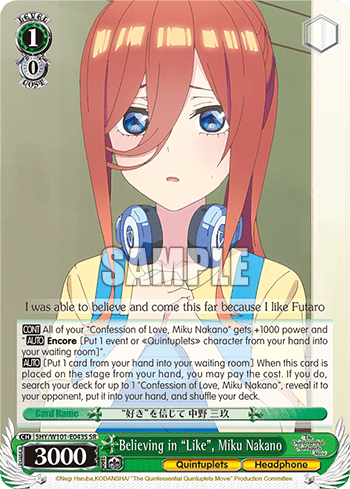 Believing in "Like", Miku Nakano (Holo) (5HY/W101-E043S) — The Quintessential Quintuplets Movie