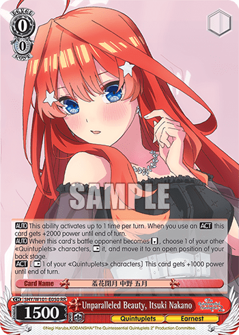 Unparalleled Beauty, Itsuki Nakano (5HY/W101-E050) — The Quintessential Quintuplets Movie