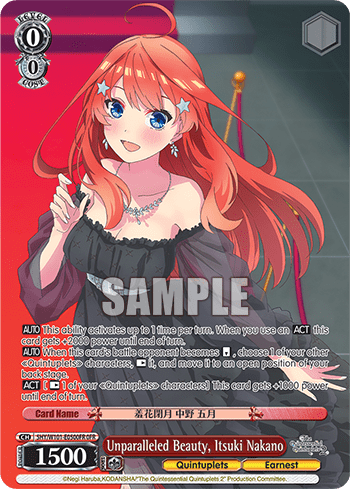 Unparalleled Beauty, Itsuki Nakano (5HY/W101-E050OFR) — The Quintessential Quintuplets Movie