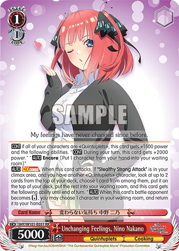 Unchanging Feelings, Nino Nakano (5HY/W101-E051) — The Quintessential Quintuplets Movie