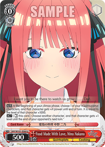 Food Made With Love, Nino Nakano (5HY/W101-E060) — The Quintessential Quintuplets Movie