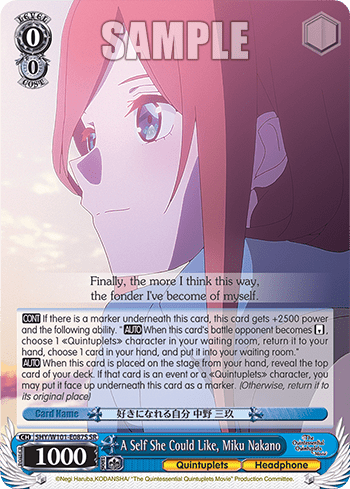 A Self She Could Like, Miku Nakano (Holo) (5HY/W101-E087S) — The Quintessential Quintuplets Movie