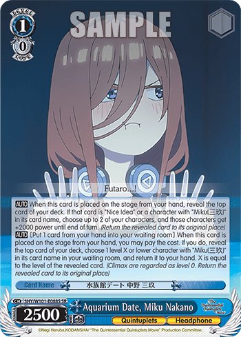 Aquarium Date, Miku Nakano (Holo) (5HY/W101-E088S) — The Quintessential Quintuplets Movie