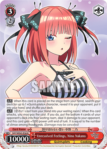 Unresolved Feelings, Nino Nakano (5HY/WE43-E36) — [EX] The Quintessential Quintuplets Specials