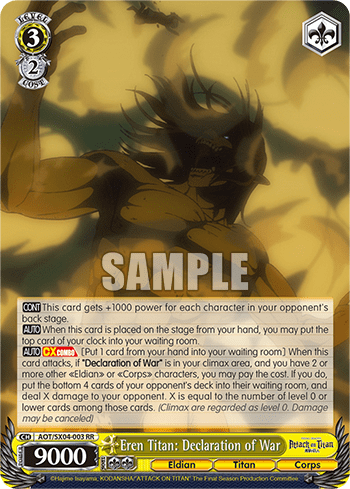 Eren Titan: Declaration of War (AOT/SX04-003) — Attack On Titan: Final Season