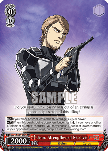 Jean: Strengthened Resolve (Holo) (AOT/SX04-052S) — Attack On Titan: Final Season